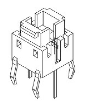 帶燈輕觸開(kāi)關(guān)R597結(jié)構(gòu)圖